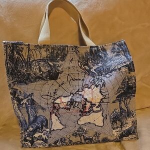 Christian Dior World Trotter Canvas Tote Bag